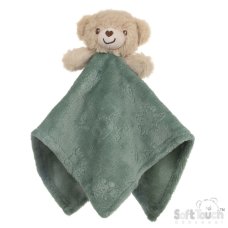 BC305-SG: Sage Green Bear Embossed Comforter